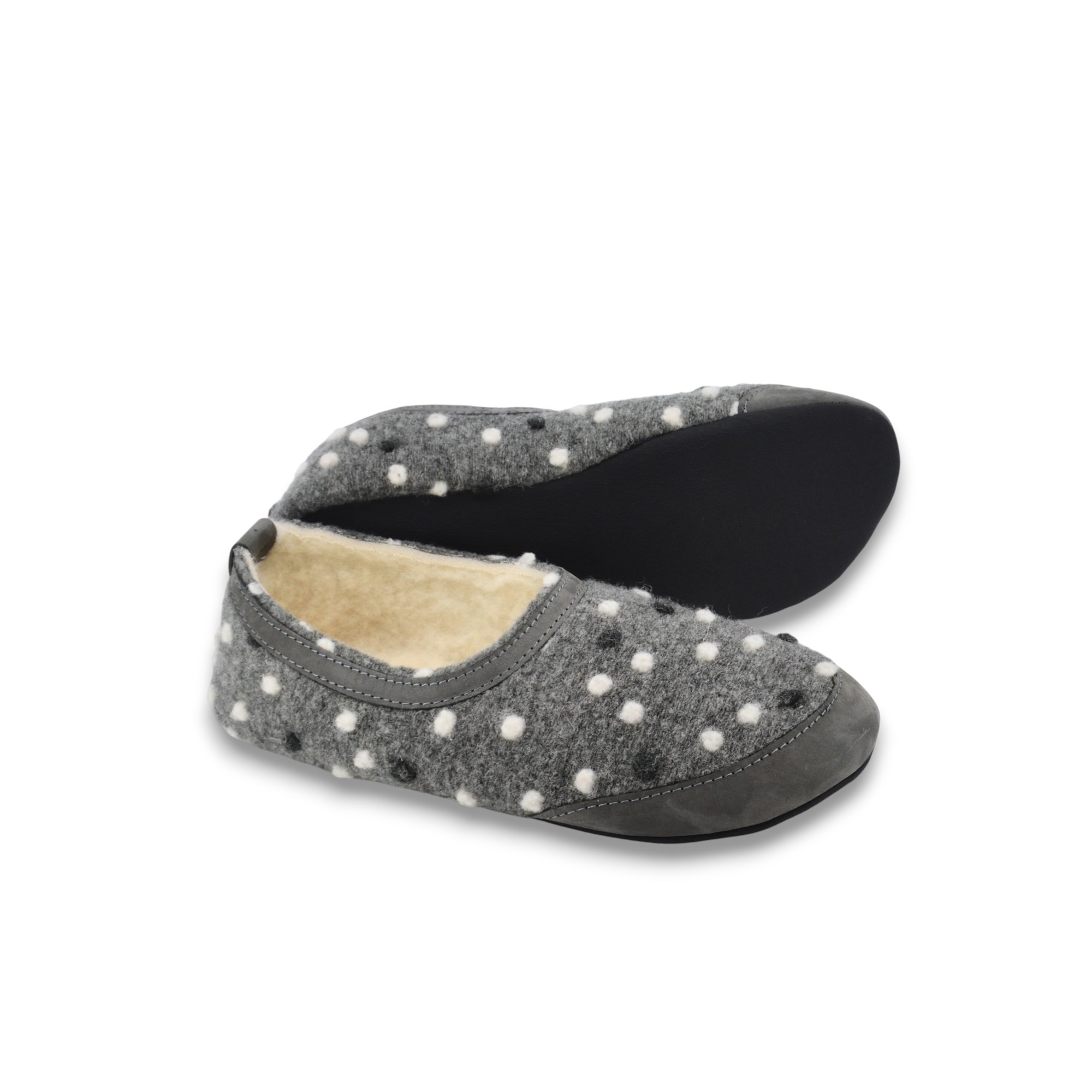 Barefoot Slippers Poksa – Grey Dots - Image 3